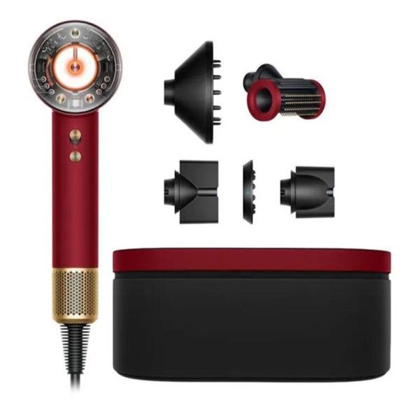 Фен Dyson HD16 Supersonic Nural Hair Dryer Curly+Coily Gift Edition Red Velvet/Gold